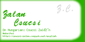 zalan csucsi business card